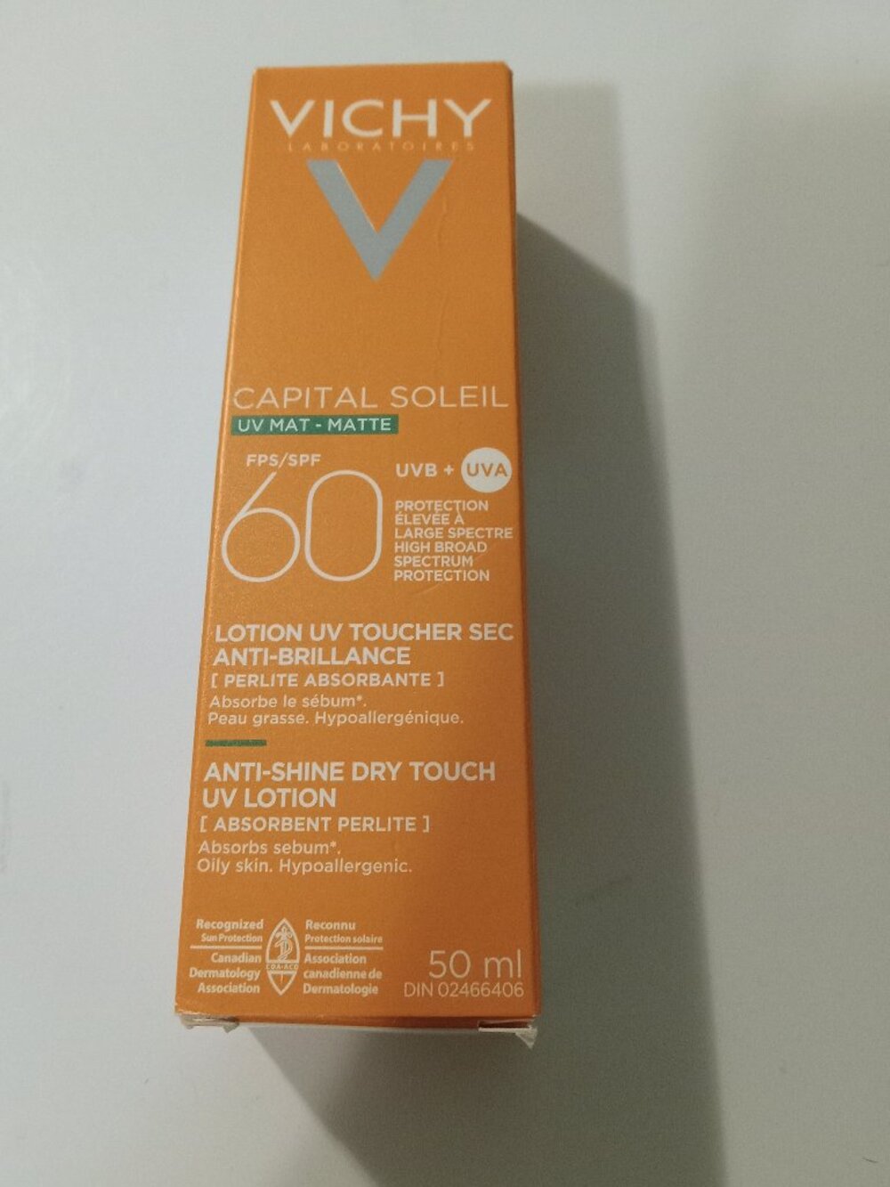 Vichy Capital Soleil Dry-Touch Anti-Shine Sunscreen SPF 60, 50 ml bottle